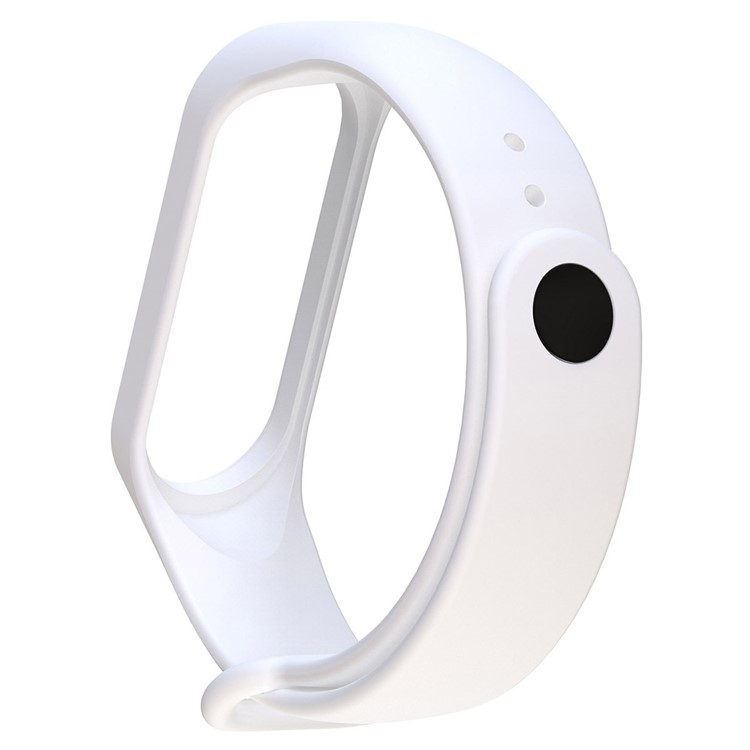 For Xiaomi Mi Smart Band 4 / Mi Band 3 Adjustable Soft Silicone Watch Band Strap + Full Covering Soft TPU Screen Film - White-3