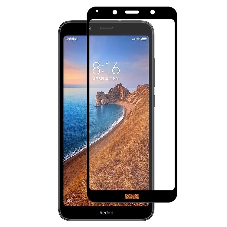 HAT PRINCE Full Glue 0.26mm 9H 2.5D Tempered Glass Full Screen Protector for Xiaomi Redmi 7A-1