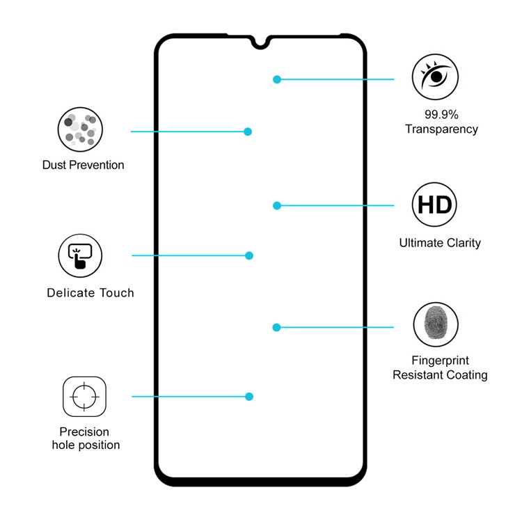 HAT PRINCE 0.26mm 9H 2.5D Arc Edge Tempered Glass Screen Protector for Huawei nova 5/nova 5 Pro-4