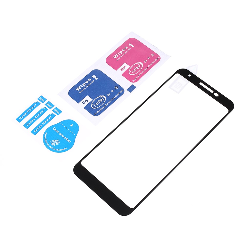 RURIHAI 0.26mm 2.5D Full Covering Silk Printing Tempered Glass Screen Film for Google Pixel 3a-5