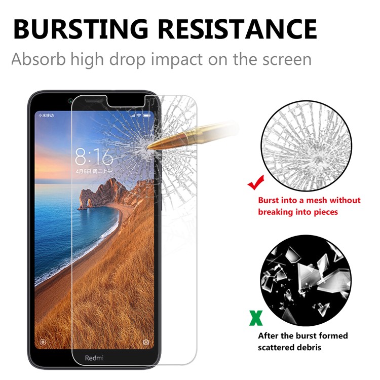 0.25mm 9H Full Size Tempered Glass Screen Protective Film for Xiaomi Redmi 7A-5