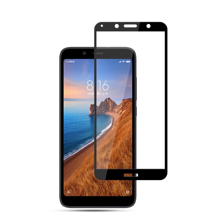 AMORUS Impressão De Seda Full Cola Protetor De Tela De Vidro Temperado Para Xiaomi Redmi 7A-2