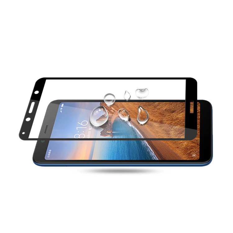 AMORUS Impressão De Seda Full Cola Protetor De Tela De Vidro Temperado Para Xiaomi Redmi 7A-5
