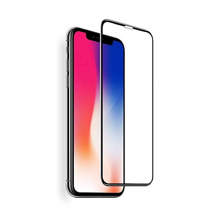 AMORUS Para Iphone XS Max 6,5 Polegadas HD Tela De Vidro Temperado Filme Tela Cheia 0.3mm Arco Borda-2