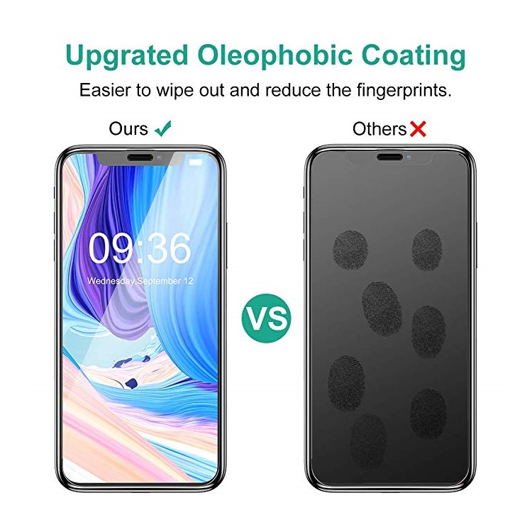 AMORUS Para Iphone XS Max 6,5 Polegadas HD Tela De Vidro Temperado Filme Tela Cheia 0.3mm Arco Borda-8