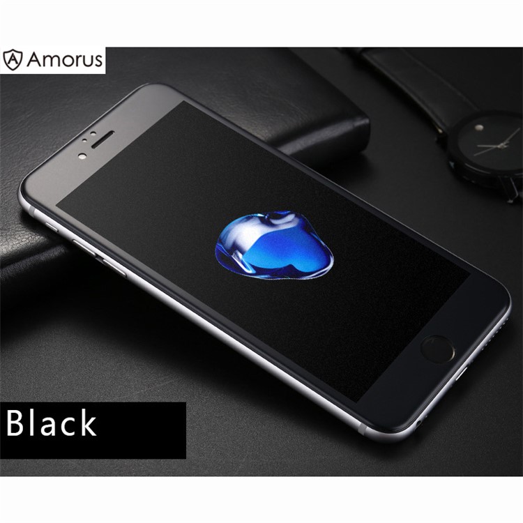 AMORUS 0.3mm 3D Curved Frosted Full Tempered Glass Phone Screen Protector Film for iPhone 6s Plus /6 Plus - Black-1