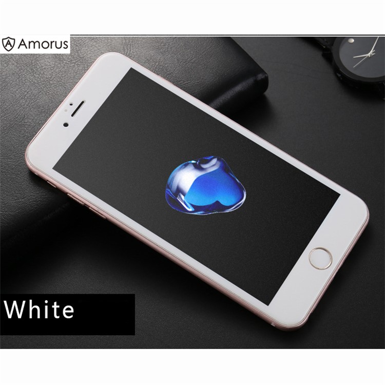 AMORUS 0.3mm Thickness 3D Curved Frosted Full Tempered Glass Screen Protector Film for iPhone 6/6s - White-1