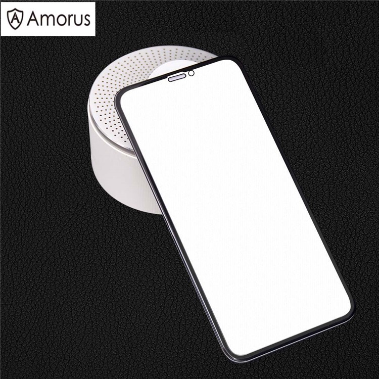 AMORUS 0.3mm Matte 3D Curved Full Cover Tempered Glass Screen Protector for Apple iPhone (2019) 5.8 inch / XS/X 5.8 inch - Black-1