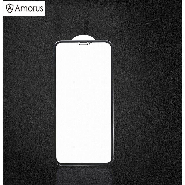 AMORUS 0.3mm Matte 3D Curved Full Cover Tempered Glass Screen Protector for Apple iPhone (2019) 5.8 inch / XS/X 5.8 inch - Black-2