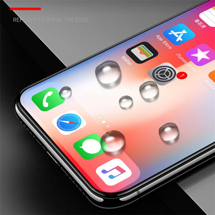 AMORUS 0.3mm Matte 3D Curved Full Cover Tempered Glass Screen Protector for Apple iPhone (2019) 5.8 inch / XS/X 5.8 inch - Black-7