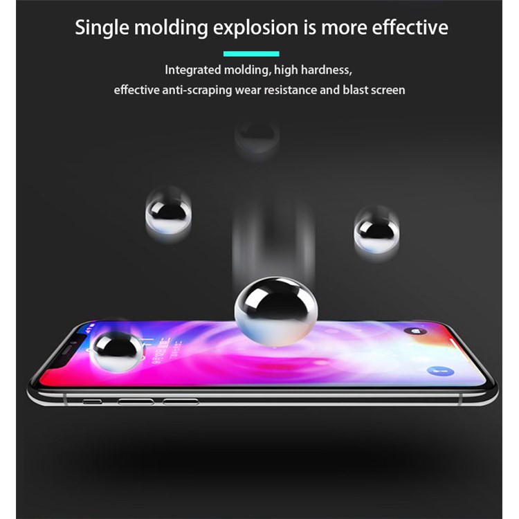 AMORUS 0.3mm 3D Curved Frosted Full Tempered Glass Screen Protector for Apple iPhone XS Max 6.5 inch - Black-6