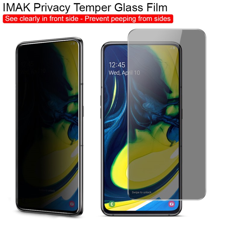 IMAK Privacy Anti-peep 9H Tempered Glass Screen Film for Samsung Galaxy A90 / A80-2