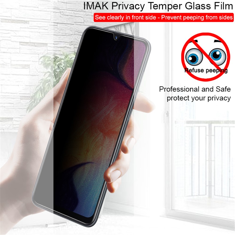 IMAK Privacy Anti-peep 9H Tempered Glass Screen Film for Samsung Galaxy A20/A30/A50/M30/A40s-2