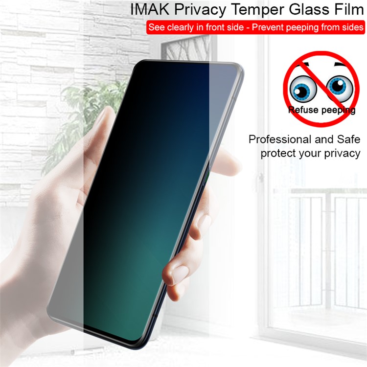 IMAK Anti-peep 9H Tempered Glass Screen Guard Film for Oppo Reno-2