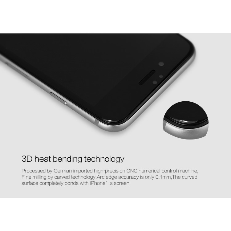 NILLKIN 3D CP + MAX Für IPhone 6s 6 Vollflächige Gewölbte Anti-Explosions-Hartglasfolie - Schwarz-9