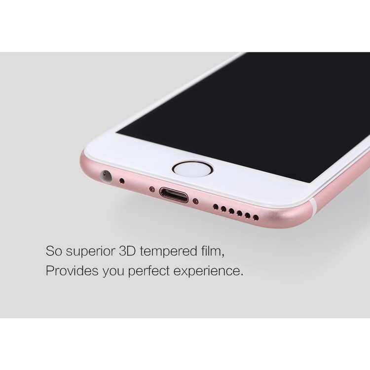 NILLKIN 3D CP+ MAX para iPhone 6s 6 Cobertura completa Curved Anti-filme de explosão Tempered Glass - branco-11