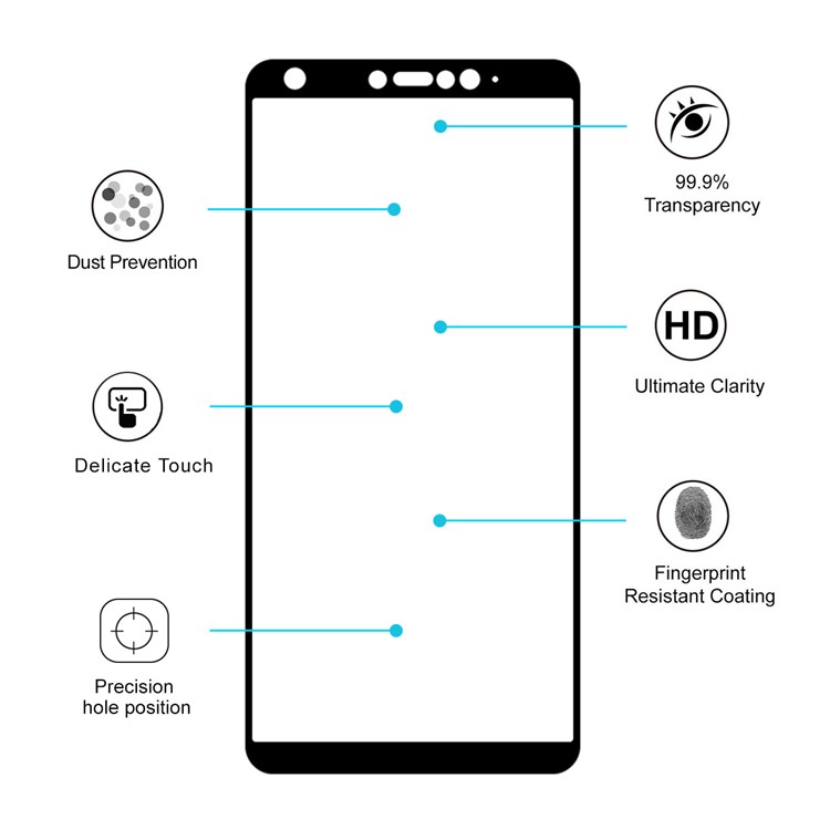 HAT PRINCE for HTC U19e Full Glue Full Size 0.26mm 9H 2.5D Arc Edge Tempered Glass Screen Film-4