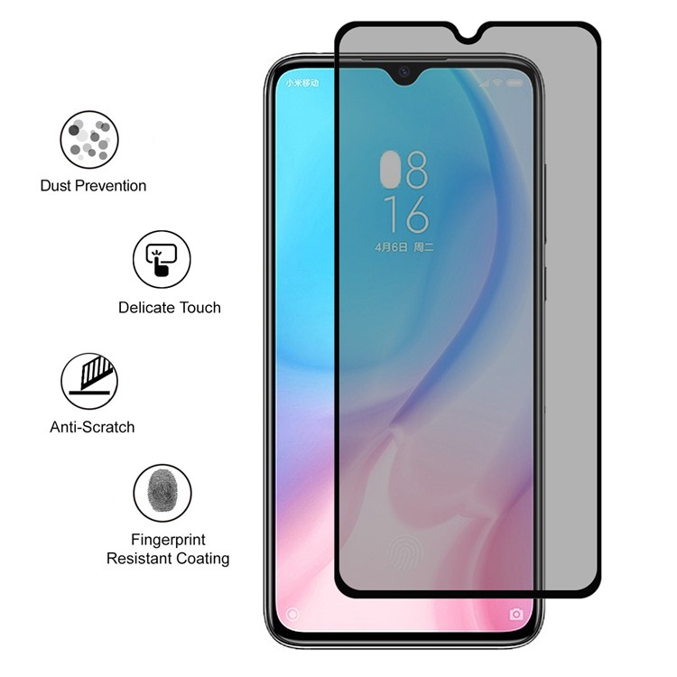 HAT PRINCE 0.26mm 9H 2.5D Privacy Protection Full Screen Tempered Glass Film for Xiaomi Mi 9 Lite/ Mi CC9/ Mi CC9 Meitu Edition-2