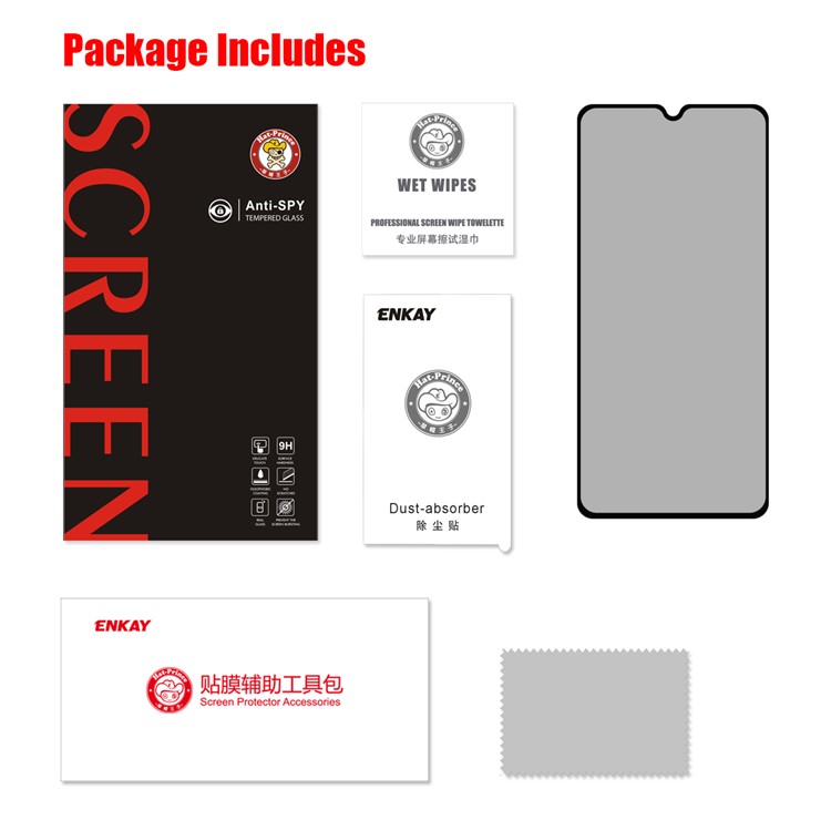 HAT PRINCE 0.26mm 9H 2.5D Privacy Protection Full Screen Tempered Glass Film for Xiaomi Mi 9 Lite/ Mi CC9/ Mi CC9 Meitu Edition-8