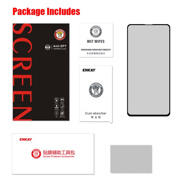 HAT PRINCE 0.26mm 9H 2.5D [Privacy Protection] Tempered Glass Full Screen Protector for Xiaomi Redmi K20/K20 Pro/Mi 9T/Mi 9T Pro-8