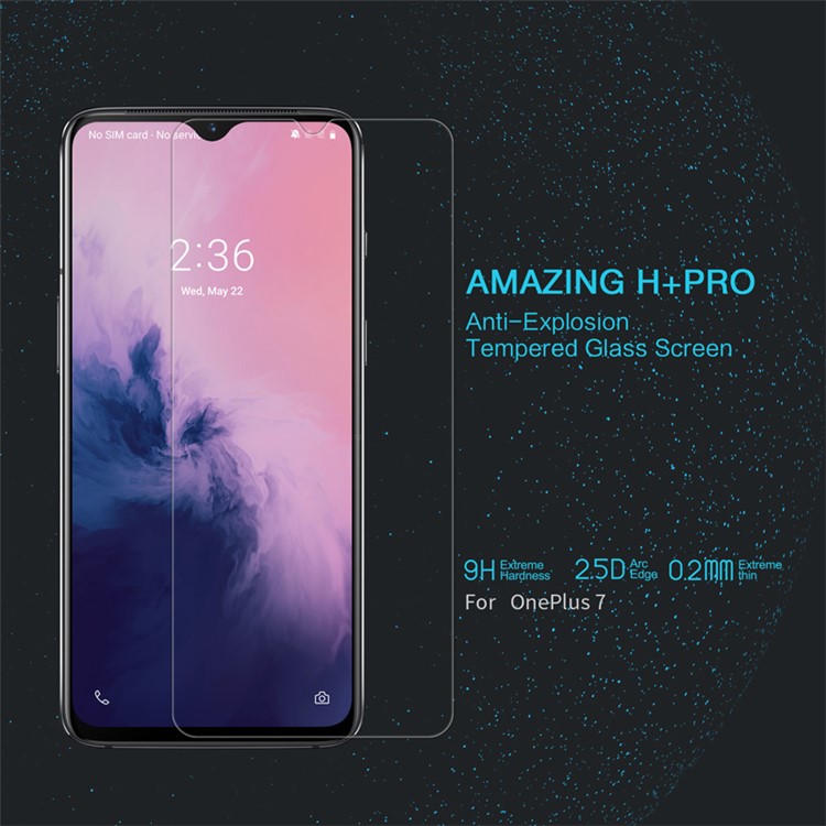 

NILLKIN Удивительный H + PRO Для OnePlus 7 Закаленное Стекло Экрана Против Взрывобезопасной Пленки, OnePlus 7