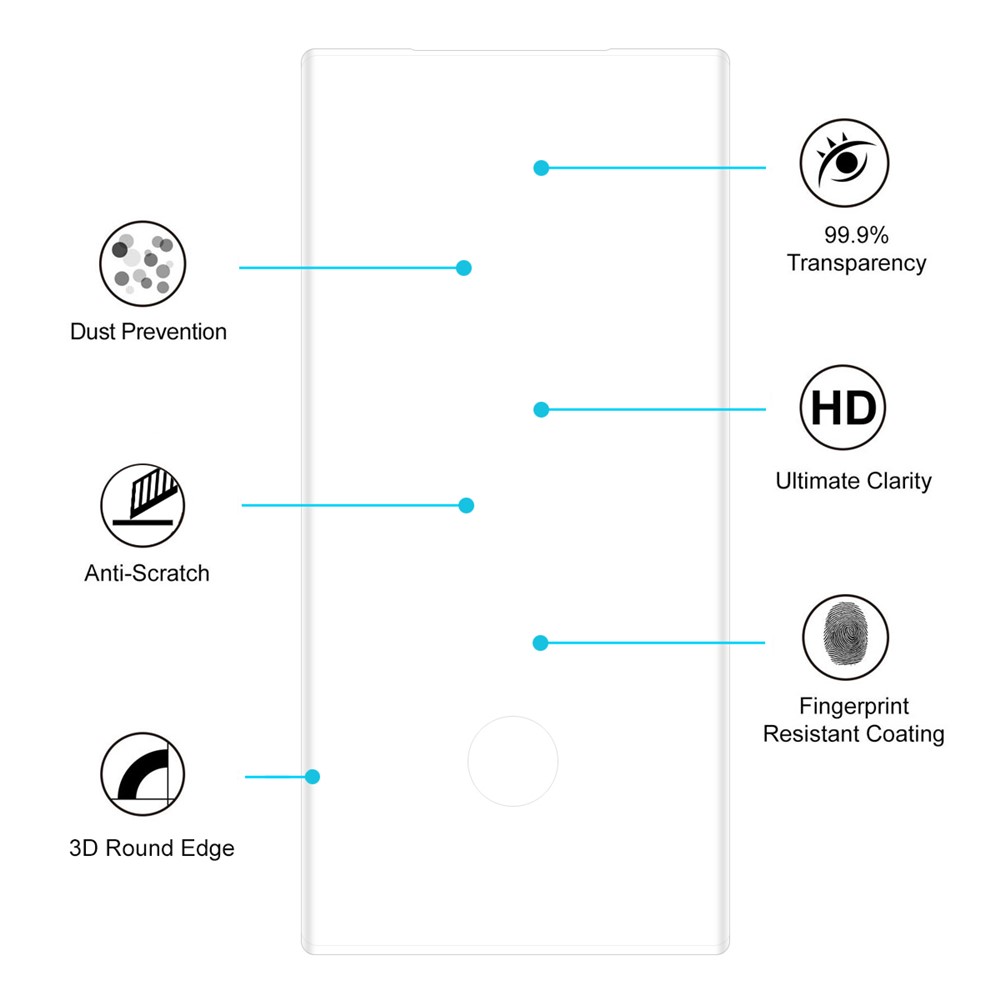 HAT PRINCE for Samsung Galaxy Note 10 Plus / Note 10 Plus 5G 3D 0.26mm Full Screen Tempered Glass Film - Transparent-4