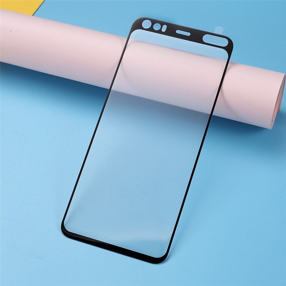 Ultra Clear Curved Full Cover Tempered Glass Protective Screen Film for Google Pixel 4 - Black-1
