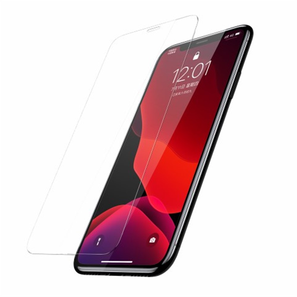 BASEUS 2Pcs/Set 0.15mm Secondary Hardening Full-glass Anti-bluelight Tempered Glass Film for iPhone (2019) 6.5-inch-3