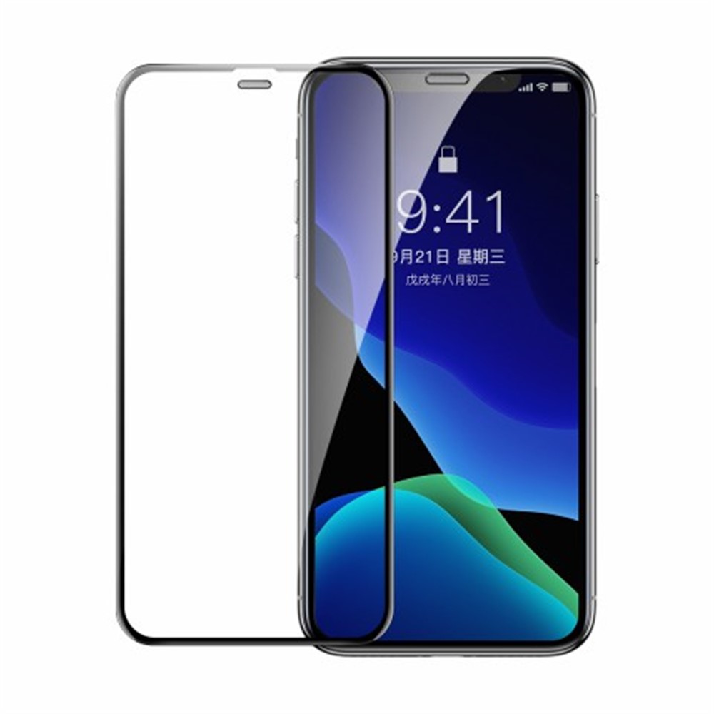 BASEUS for iPhone (2019) 5.8-inch 2 PCS 0.3mm Ultra Thin Anti-dirt Curved Tempered Glass Film+Installation Tool-5