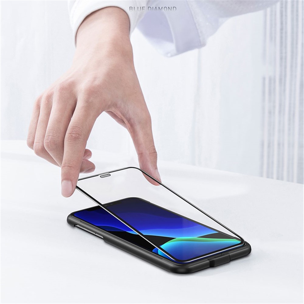 BASEUS for iPhone (2019) 5.8-inch 2 PCS 0.3mm Ultra Thin Anti-dirt Curved Tempered Glass Film+Installation Tool-7