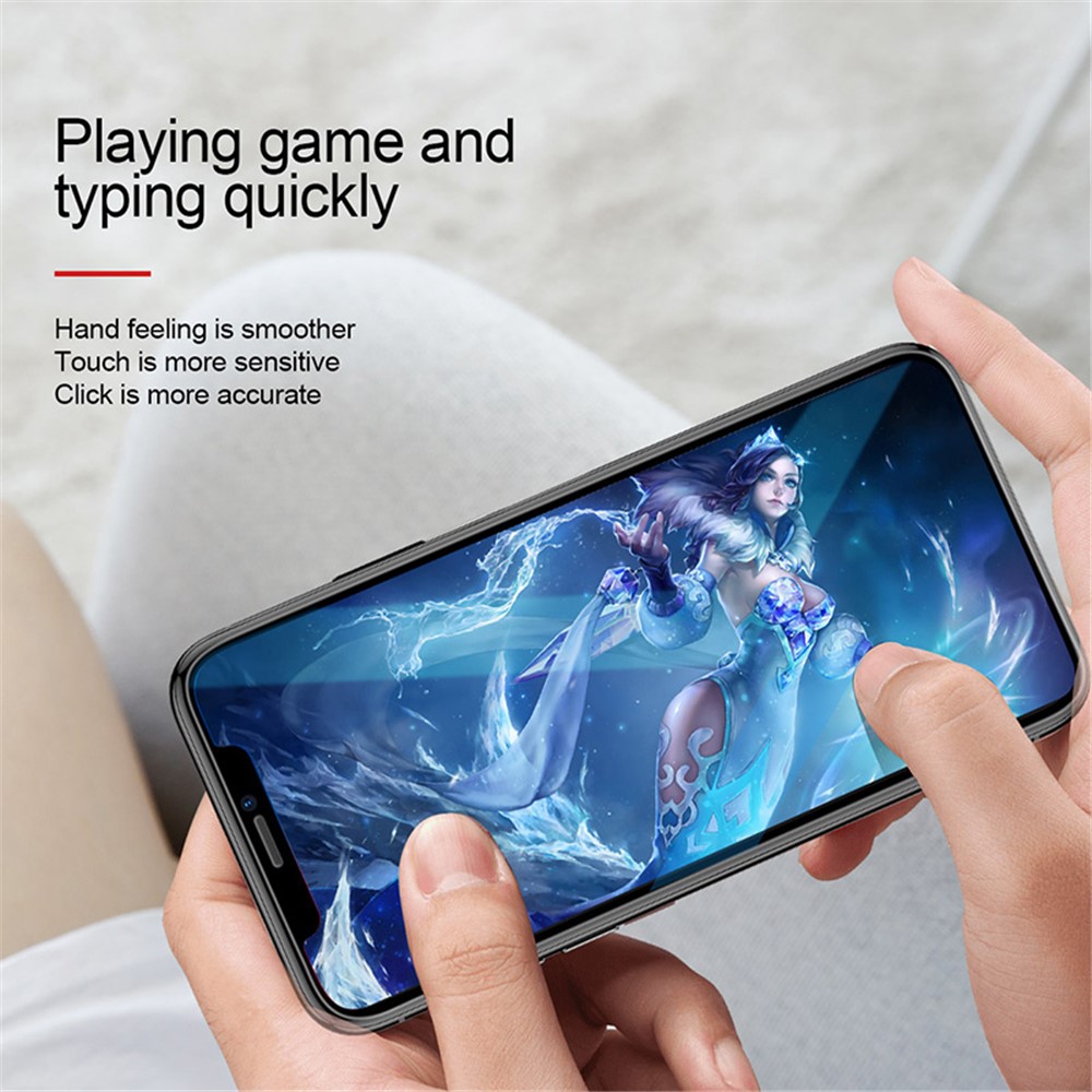 Basis 2 Pcs 0,15 mm Sekundärhärtung Full-glass Anti-bluellight Tempered Glass Film+installationstool Für Iphone 11 6,1 Zoll (2019) / XR 6.1 "(2018)