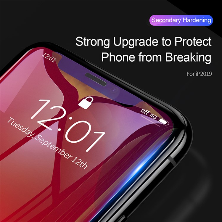 BASEUS for Apple iPhone (2019) 5.8-inch Tempered Glass Screen Film Protector 2Pcs/Set 0.3mm-5