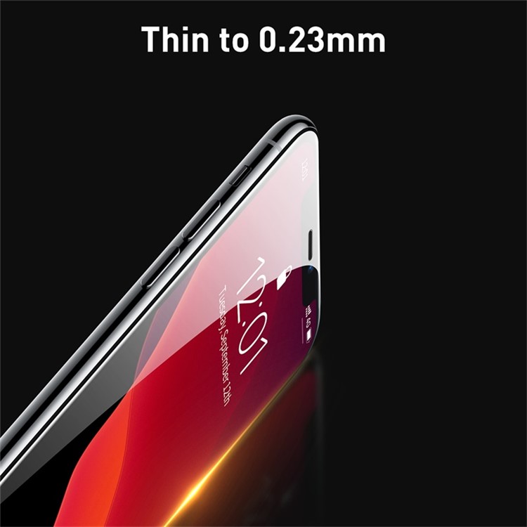 BASEUS 2Pcs 0.23mm Shatterproof Anti-peep Curved Tempered Glass Screen Protector for iPhone (2019) 6.5-inch-6