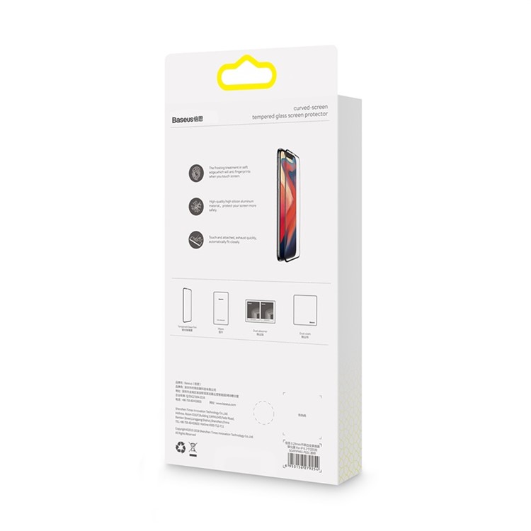 Basis Für IPhone 11 6,1 Zoll (2019) / XR 6,1 Zoll (2018) Gebogenes Bildschirm Temperiertes Glas-Displayschutz-Haustierkanten-Bildschirmfilme Mit Installationstool 2pcs / Set - Schwarz