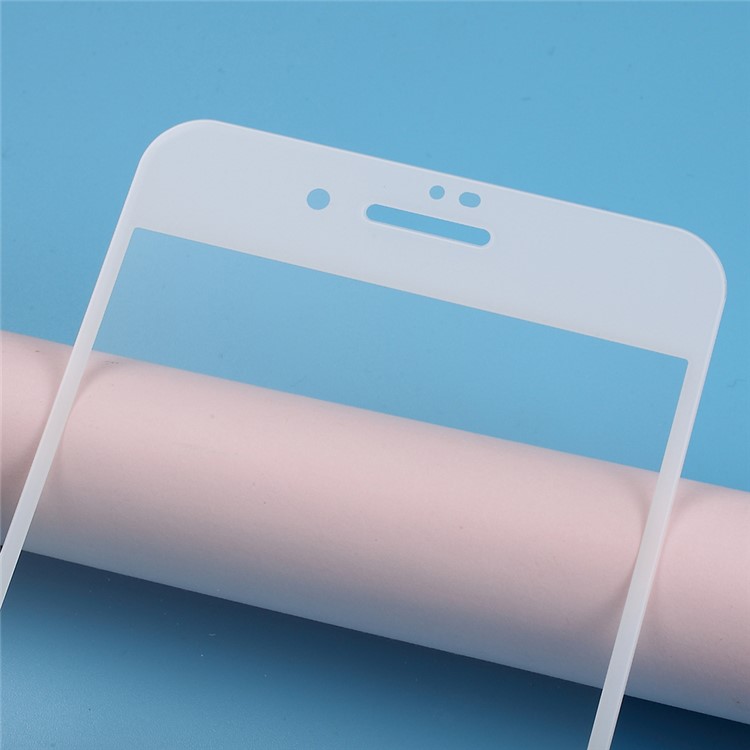 Película De Pantalla De Vidrio Templado Completo De Impresión De Seda 9H Para Iphone 8 Plus / 7 Plus 5.5 Pulgadas - Blanco-4