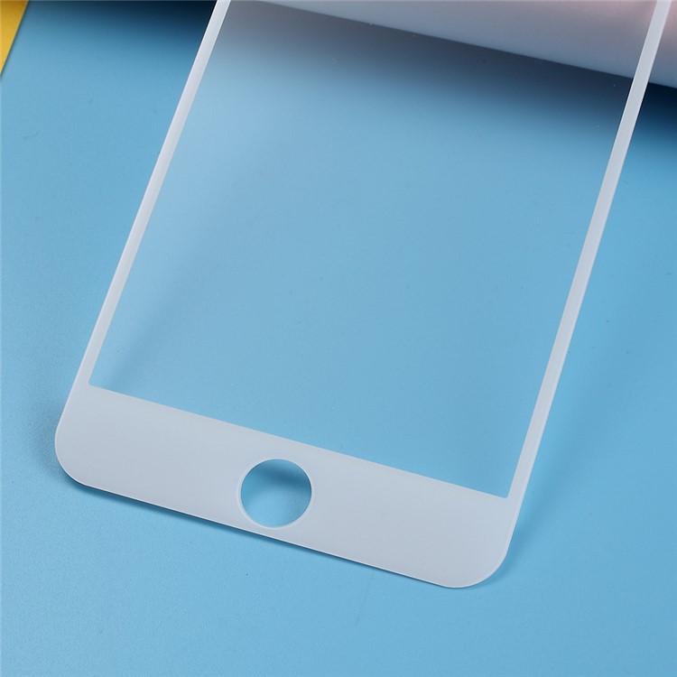 Película De Pantalla De Vidrio Templado Completo De Impresión De Seda 9H Para Iphone 8 Plus / 7 Plus 5.5 Pulgadas - Blanco-5