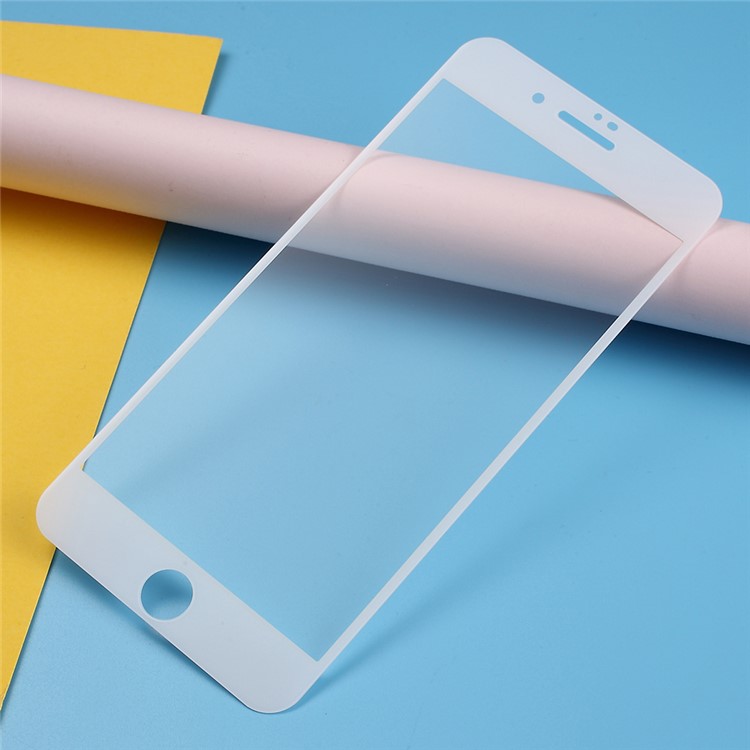 Película De Pantalla De Vidrio Templado Completo De Impresión De Seda 9H Para Iphone 8 Plus / 7 Plus 5.5 Pulgadas - Blanco-6