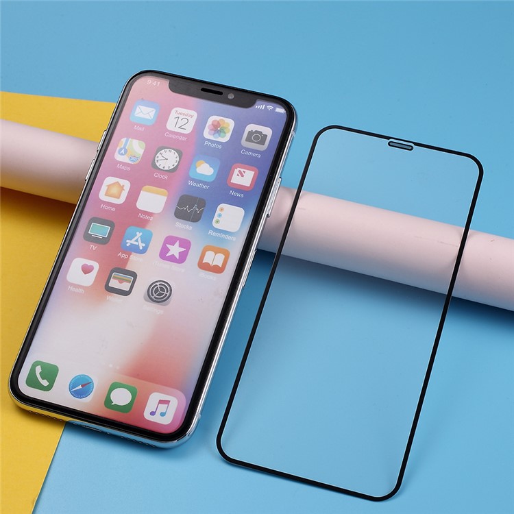 Full Screen Silk Printing Tempered Glass Protector with Anti-dust Mesh for iPhone 11 6.1 inch/XR-7