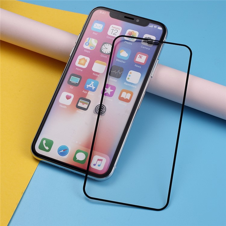 Full Screen Silk Printing Tempered Glass Protector with Anti-dust Mesh for iPhone 11 6.1 inch/XR-8