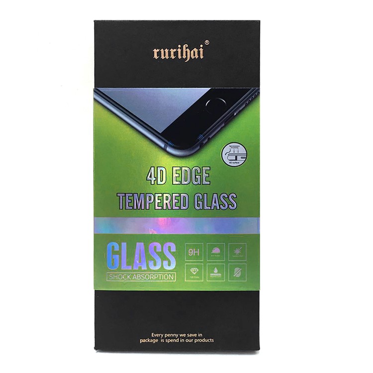 RURIHAI 4D Edge 9H Tempered Glass Screen Film for iPhone 11 Pro Max 6.5 inch/XS Max-8