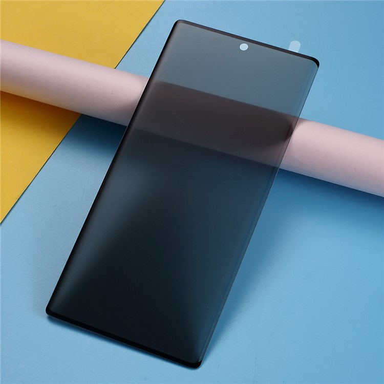 Protecteur D'écran En Verre Trempé Anti-espion, De Couverture Totale Courbée (bord Noir, Ne Prend Pas En Charge Les Empreintes Digitales) Pour Samsung Galaxy Note 10 Plus / Note 10 Plus 5G-4