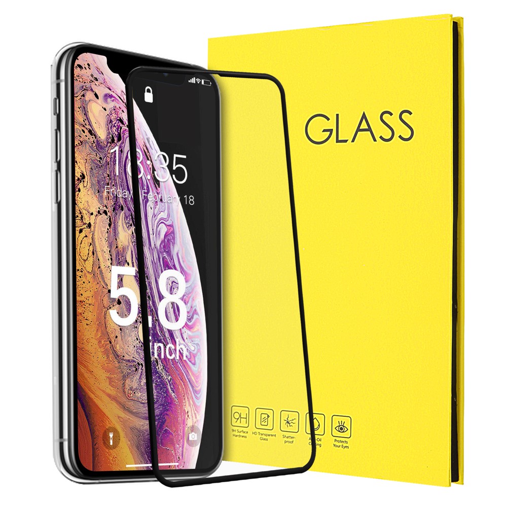 Full Screen Tempered Glass Screen Protector Film for iPhone 11 Pro 5.8 inch (2019) - Black-1