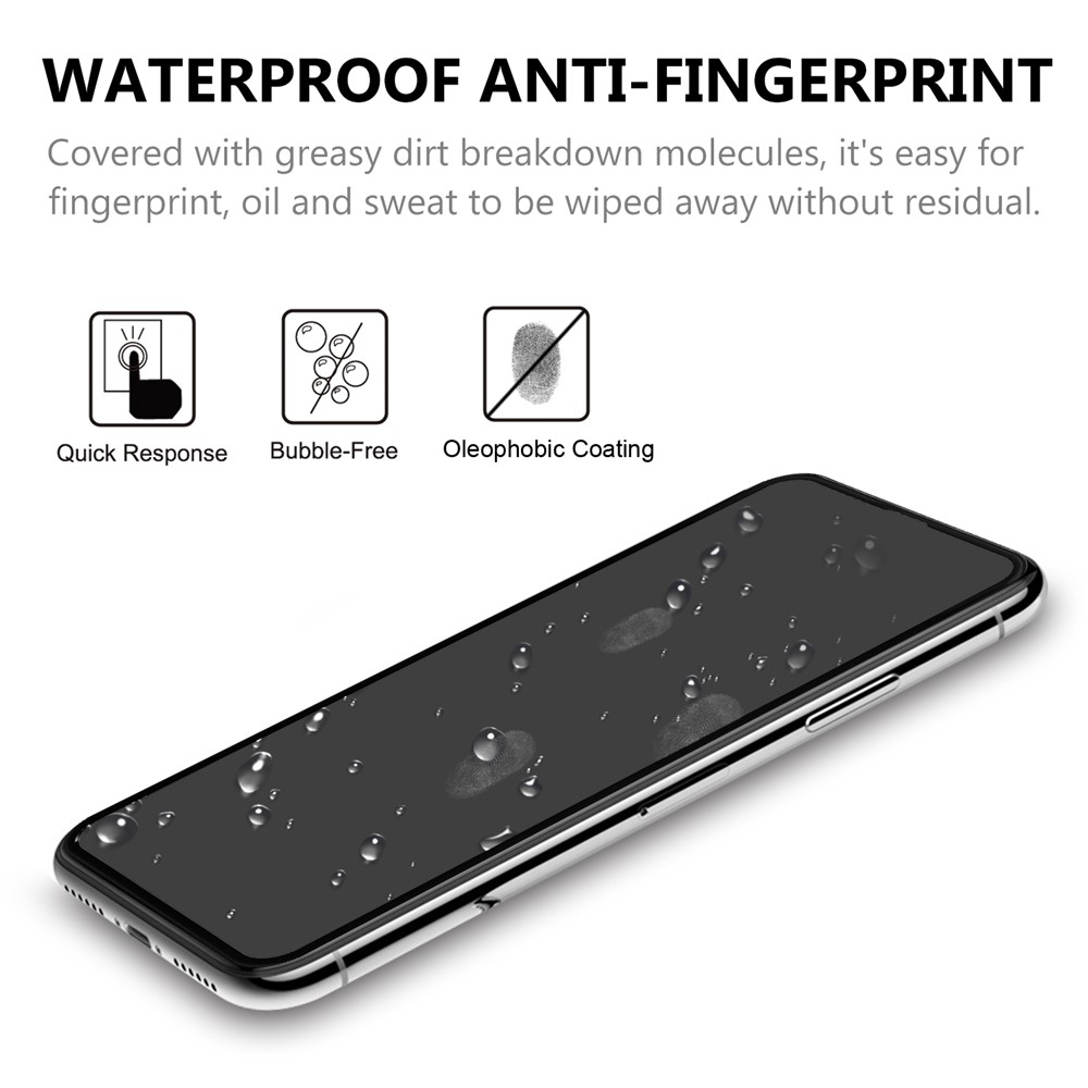 Película De Pantalla De Cristal Templada De Pantalla Completa Para IPhone 11 / XR 6.1 Pulgadas (2019) - Negro