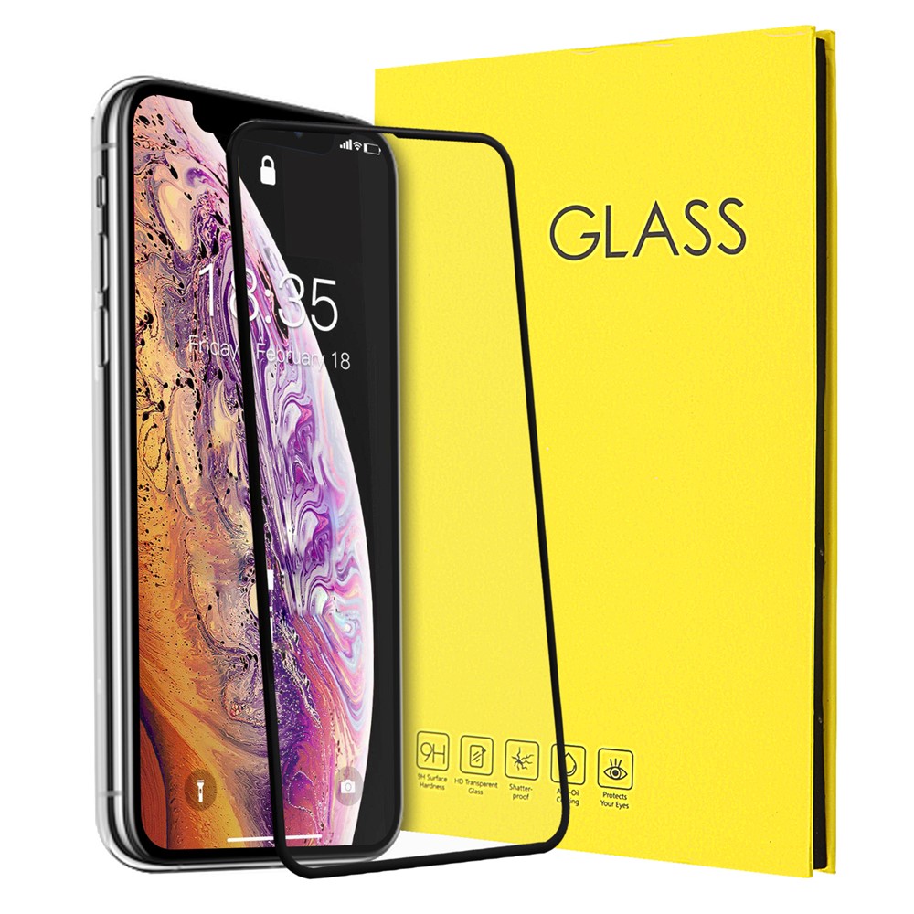 Full Screen Tempered Glass Screen Protector for iPhone 11 Pro Max 6.5 inch (2019) - Black-1