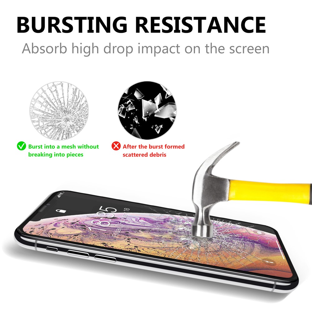 Full Screen Tempered Glass Screen Protector for iPhone 11 Pro Max 6.5 inch (2019)/XS Max 6.5 inch - Black-2