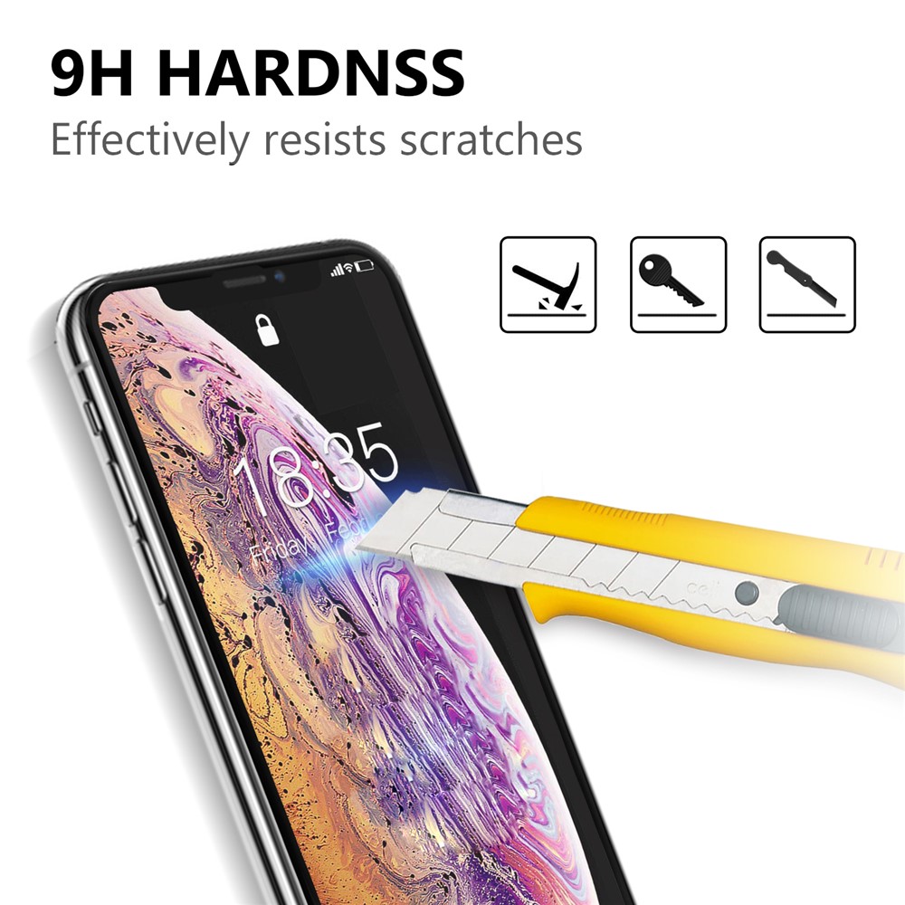 Full Screen Tempered Glass Screen Protector for iPhone 11 Pro Max 6.5 inch (2019)/XS Max 6.5 inch - Black-3