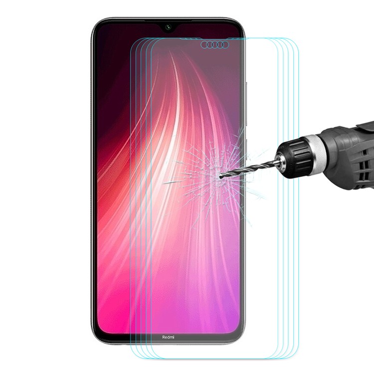 HAT PRINCE De 0.26mm 9H 2.5D Film De Protection Écran En Verre Trempé Bord De L'arc Pour Xiaomi Redmi Note 8-2