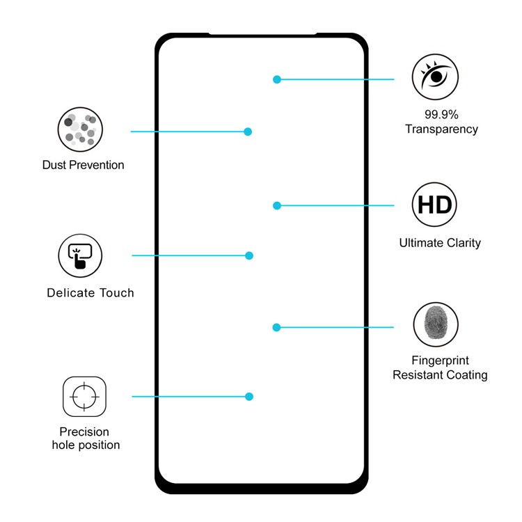 HAT PRINCE Для OPPO Realme X Полного Клея Полного Размера 0.26mm 9НА 2.5D Дуги Кромки Закаленного Стекла Протектора Экрана-4