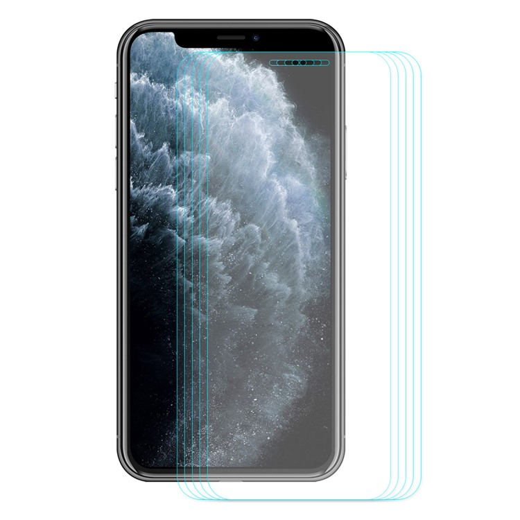 5Pcs HAT PRINCE 0.26mm 9H 2.5D Arc Edge Full Screen Coverage Tempered Glass Screen Guard Film for iPhone 11 Pro/iPhone XS/iPhone X-1