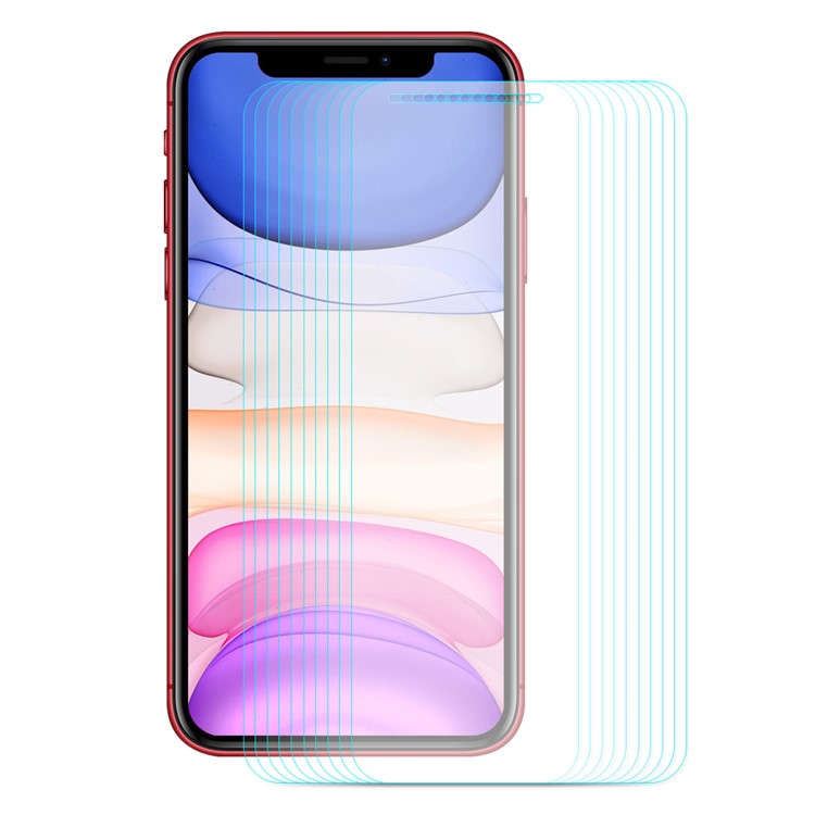 ENKAY for iPhone 11 6.1 inch (2019)/XR 10Pcs 0.26mm 9H 2.5D Arc Edge Full Size Tempered Glass Screen Protector-1